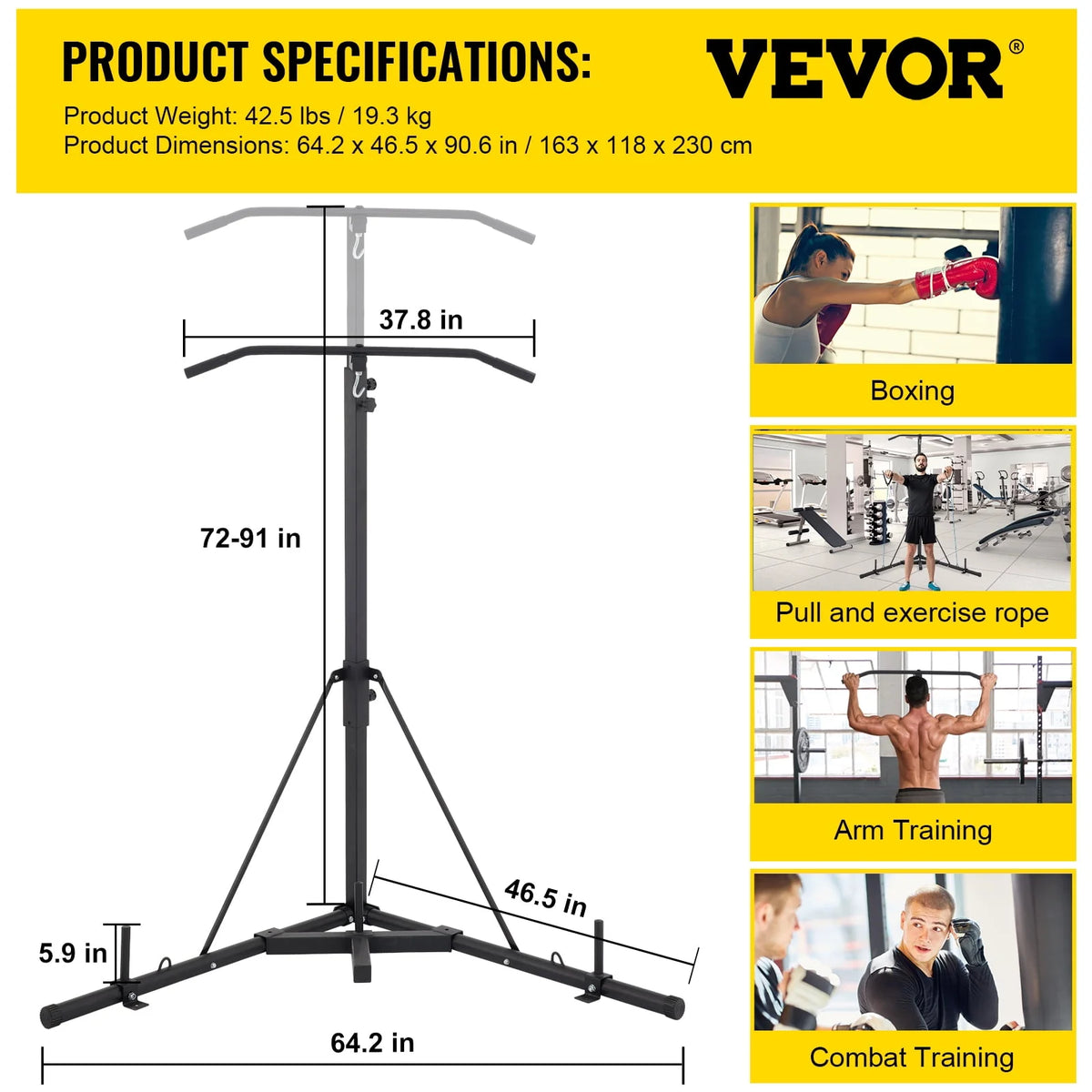 Foldable Height Adjustable Punching Bag Stand R20310