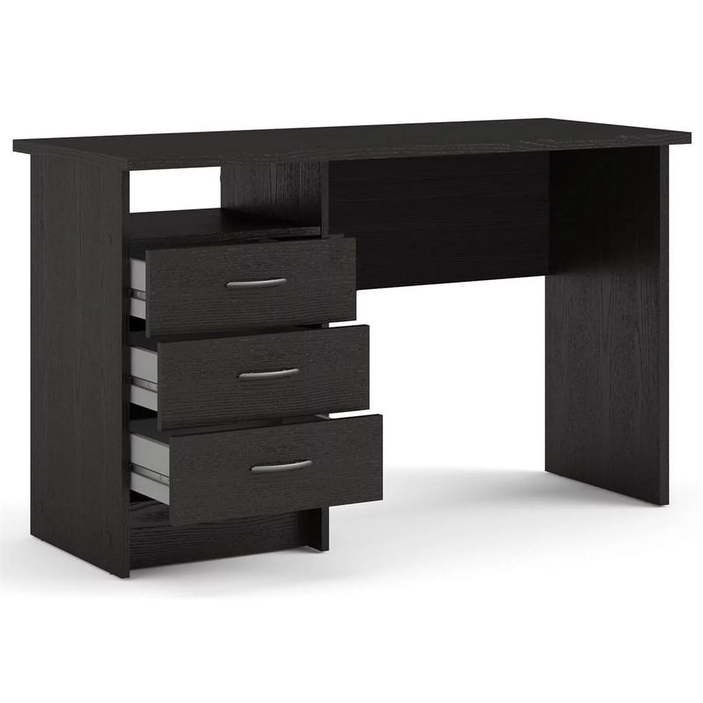 Black 3 Drawer Engineered Wood Desk Y924