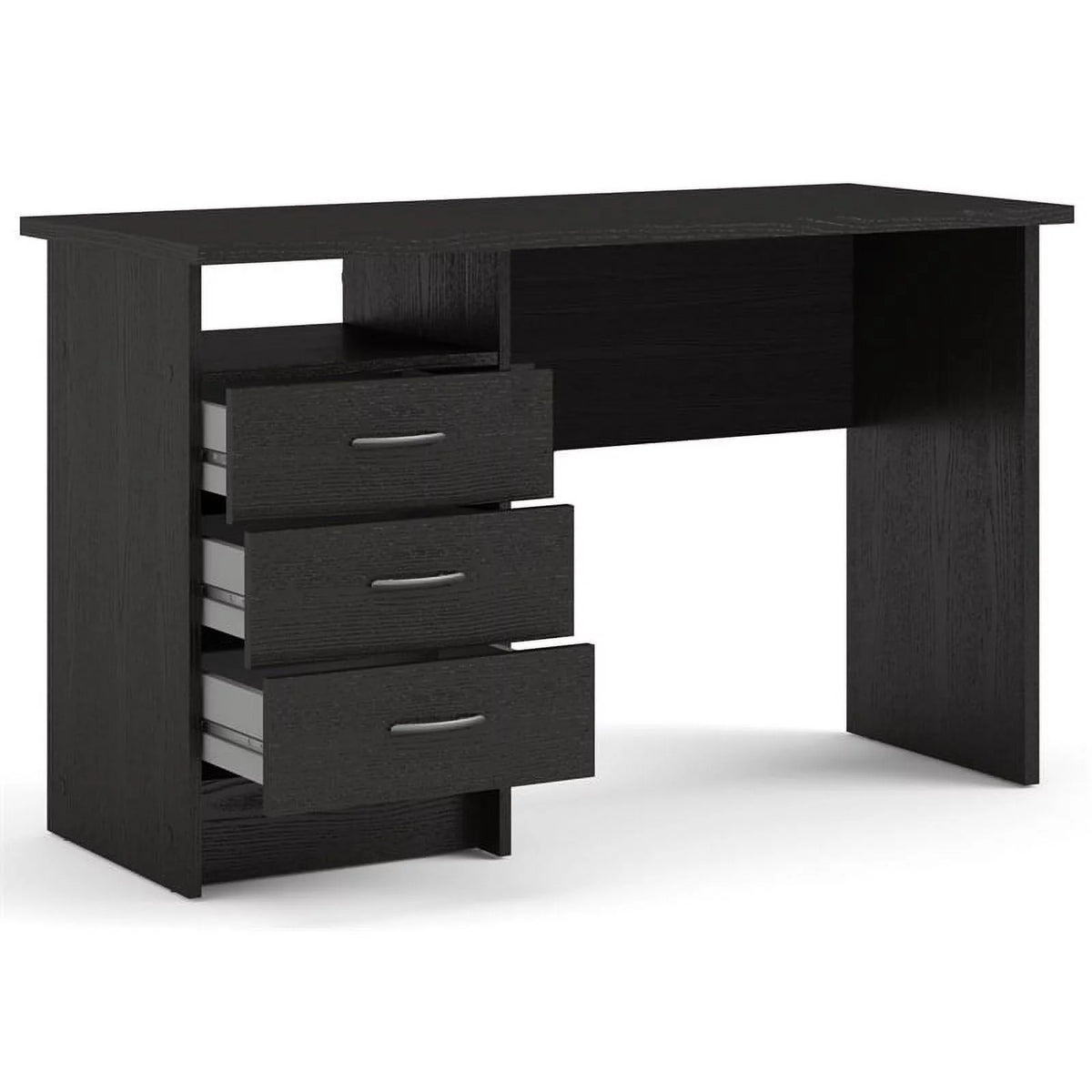 Black 3 Drawer Engineered Wood Desk Y924