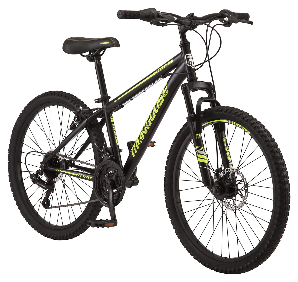 24-in. Mountain Bike, Black and Yellow, 21 Speeds M703870