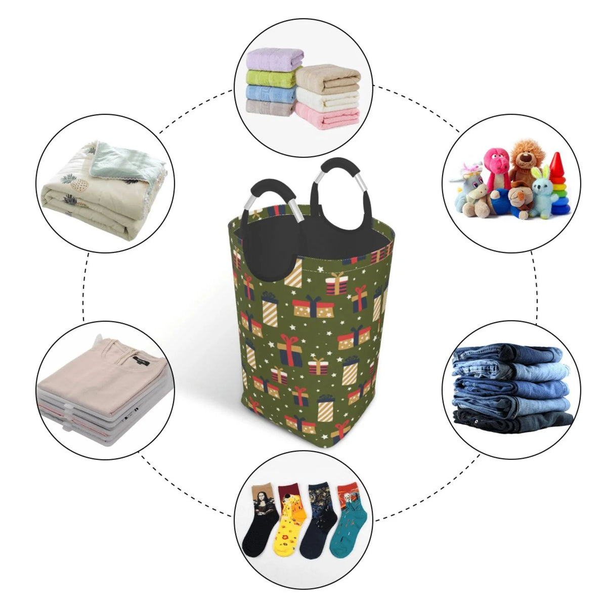 Collapsible Laundry Basket Hamper P809440