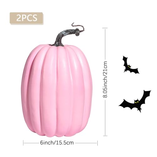 8 Inch 2PCS Orange Artificial Pumpkins X251