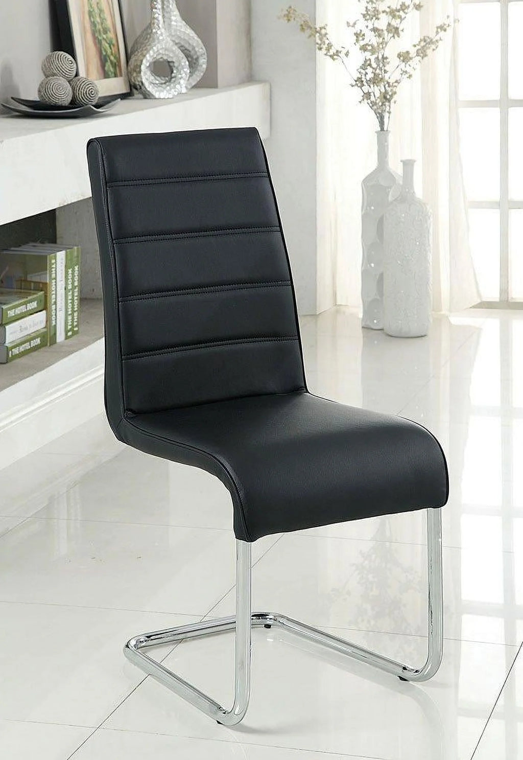 Black Tempered Glass 7pcs Dining Room Set W757848