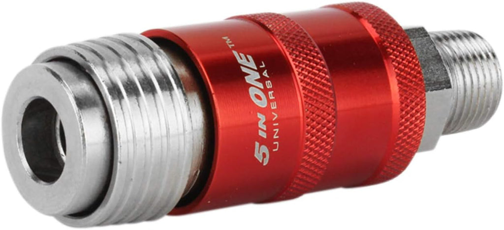 Universal Safety Exhaust Quick-Connect Industrial Coupler, 1/4" 3/8" MNPT, Box of 50 N418