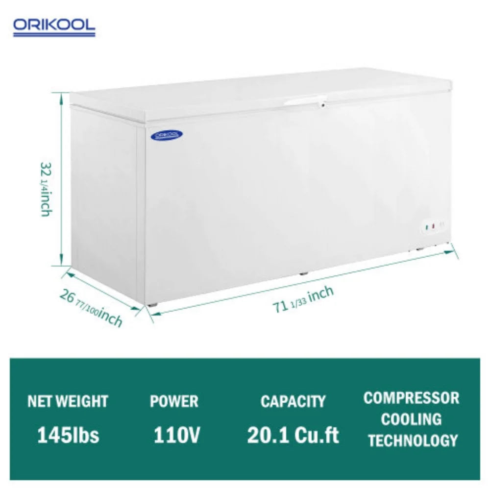20.1 Cu.ft White Steel Chest Freezer C665