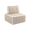 Beige Upholstered Armless Accent Sofa Chair C762