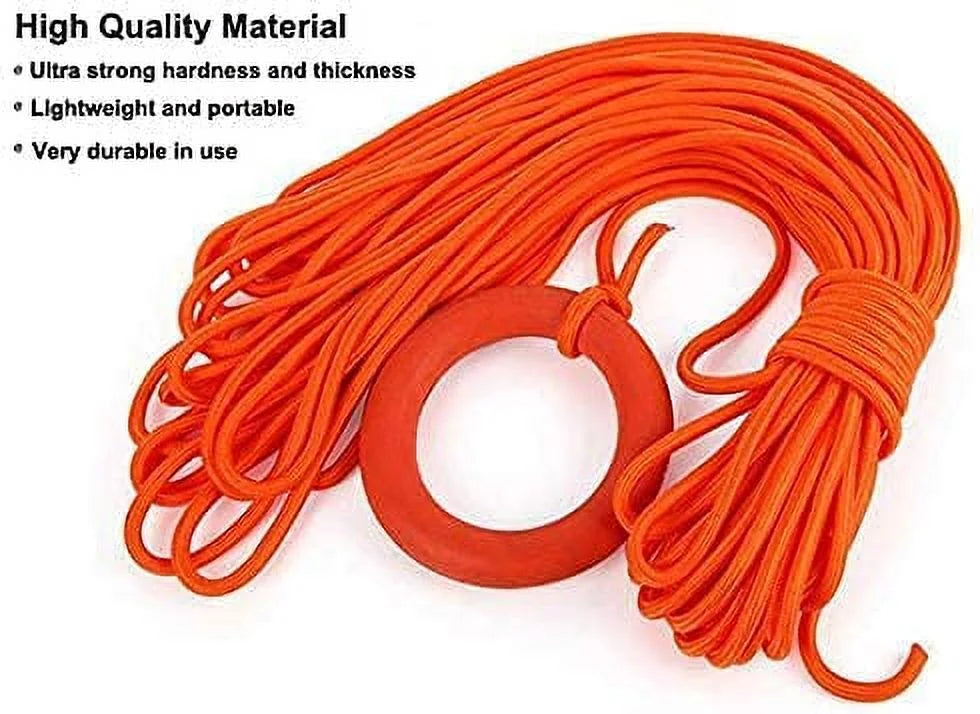 98.4FT Floating Throwing Rope Rescue Lifeline with Hand Ring F724