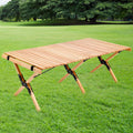 4ft Folding Portable Wooden Camping Table with Carry Bag M996