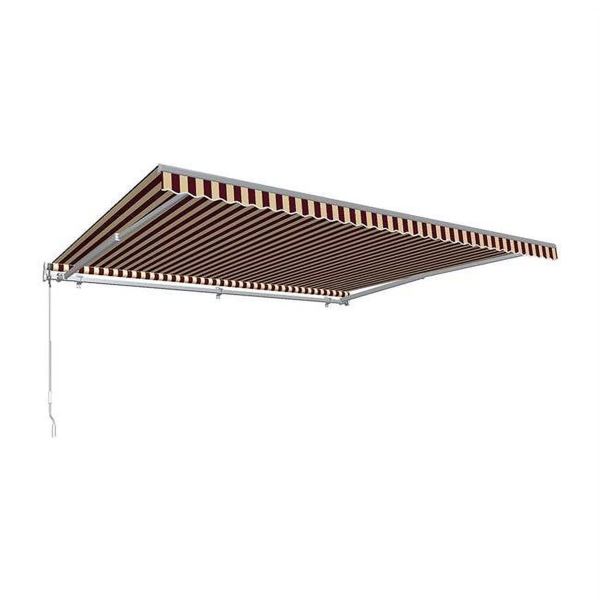 16 ft. Burgundy & Tan Retractable Awning with Remote S87067