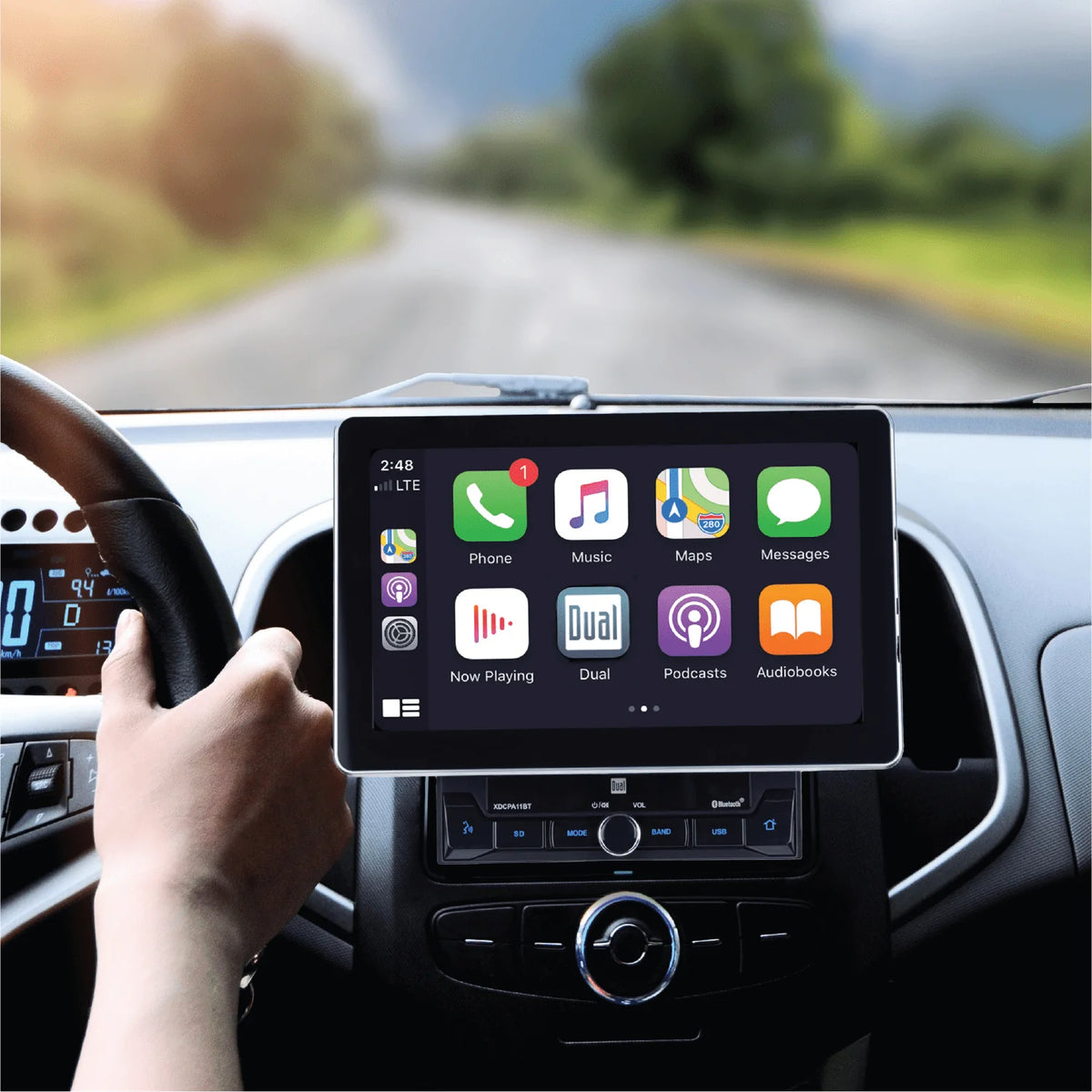 10.1 Double DIN Car Stereo with Apple CarPlay Android Auto C368026