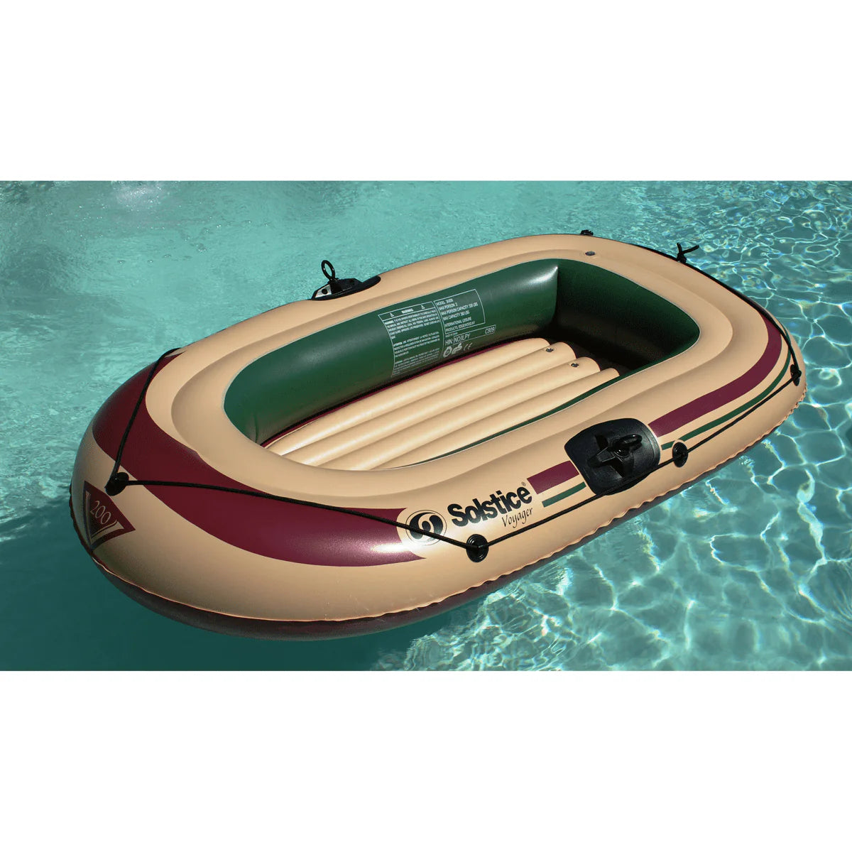 3-Person Inflatable Fishing Boat Kit with Oars and Pump F6928