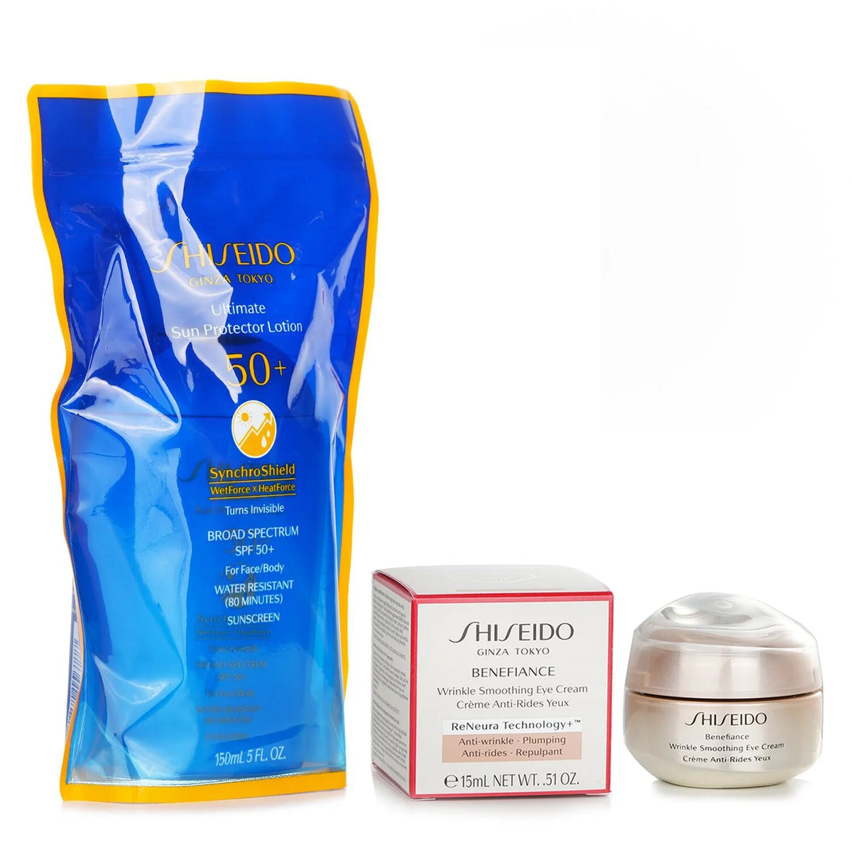 Ultimate Sun Protector Lotion SPF 50+ Sunscreen and Wrinkle Smoothing Eye Cream 2pcs I193223