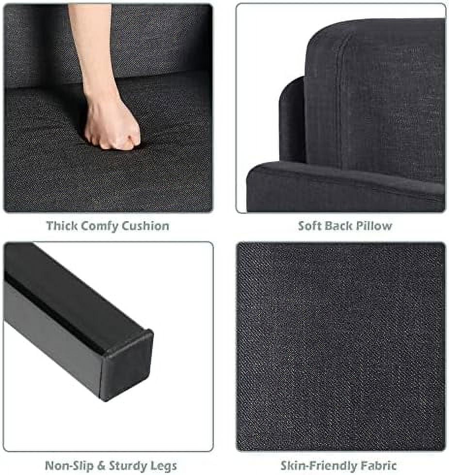 72" W Fabric 3 Seater Couch with 2 USB I710926