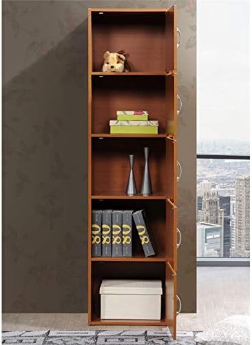 5 Shelf 5 Door Bookcase in Cherry E112320