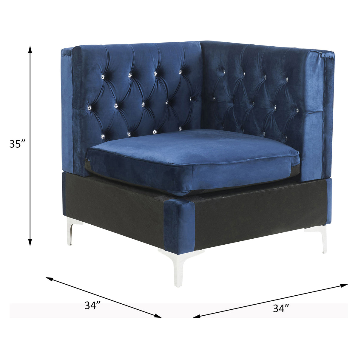 Blue Modular Wedge Upholstery D194