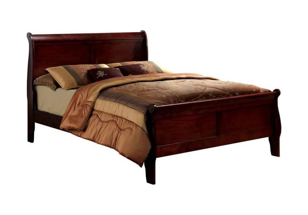 Queen Size Cherry Solidwood Sleigh Bed K749812