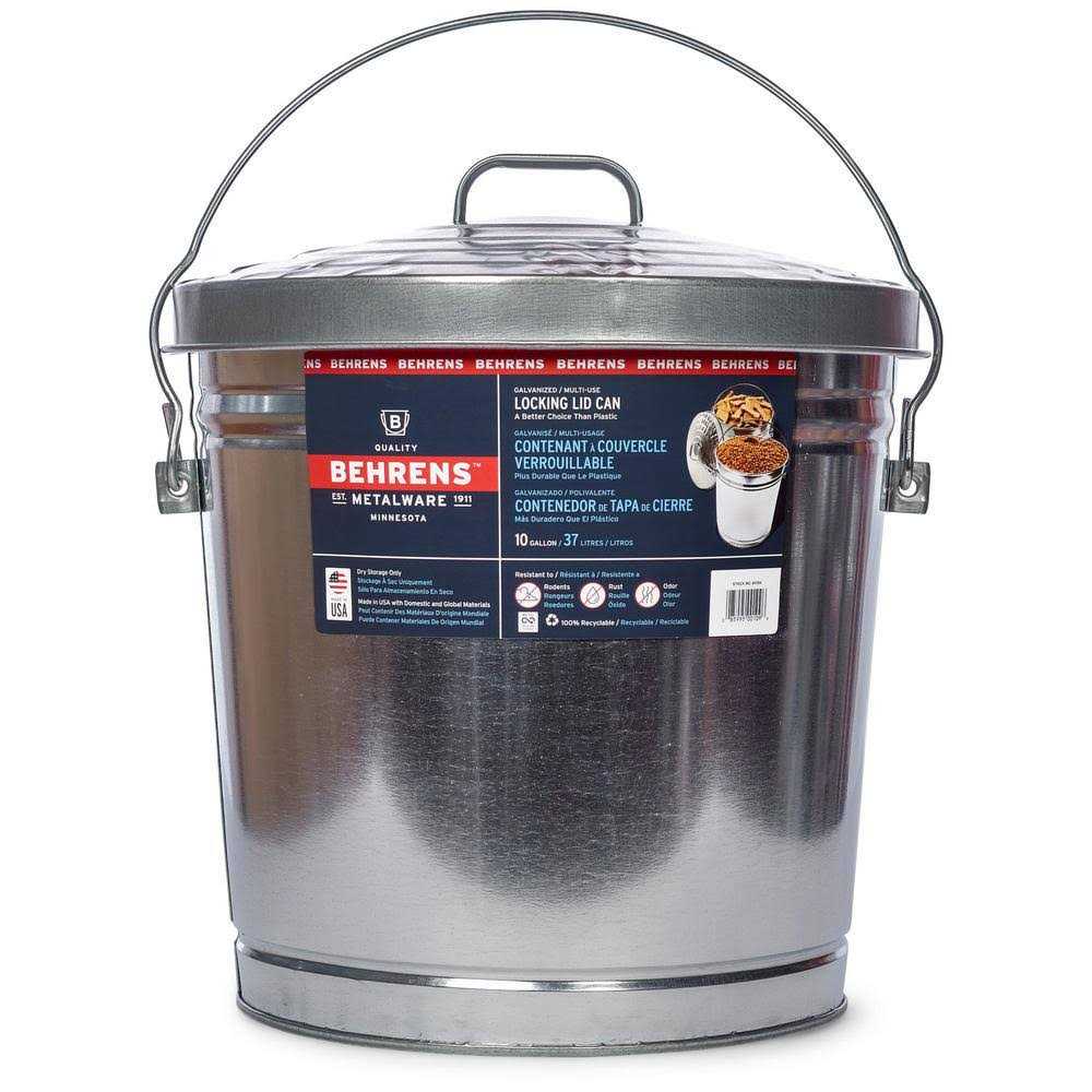 Galvanized Steel Locking Lid Can 10 Gallon Z7520