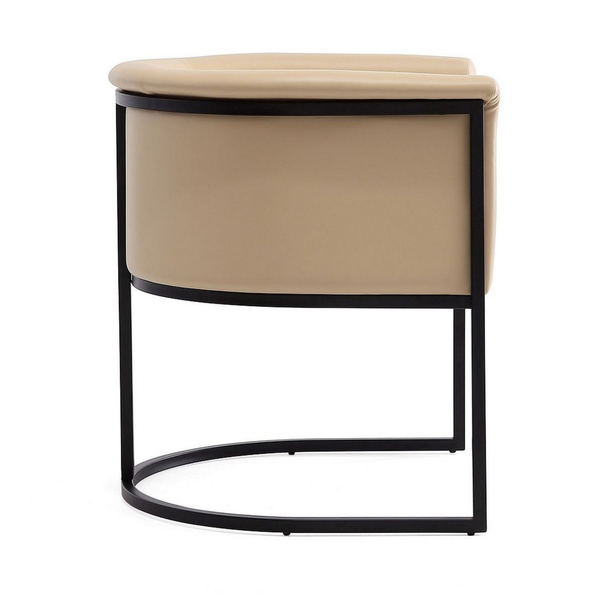 Tan and Black Faux Leather Dining Chair (Set of 2) F40326