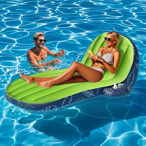 Inflatable Pool Lounger Float with Cup Holder K59383
