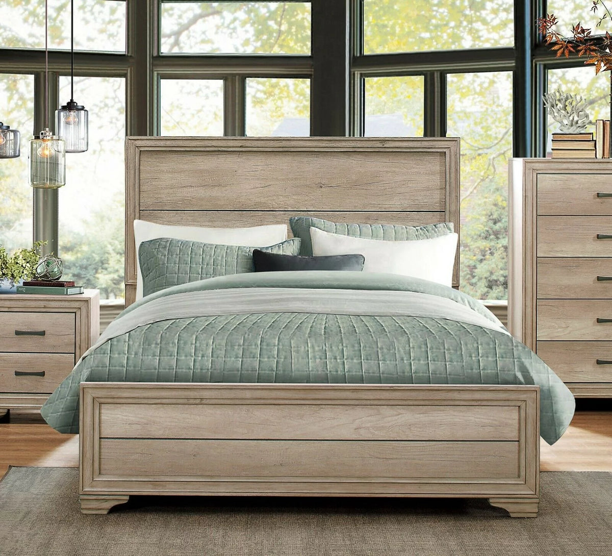 Queen Size Melamine Laminate Bed J573568