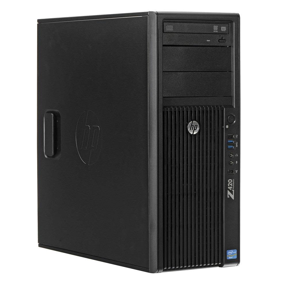 HP Z420 Workstation E5-1620 Quad Core 3.6GHz 64GB 512GB SSD Q600 H924653
