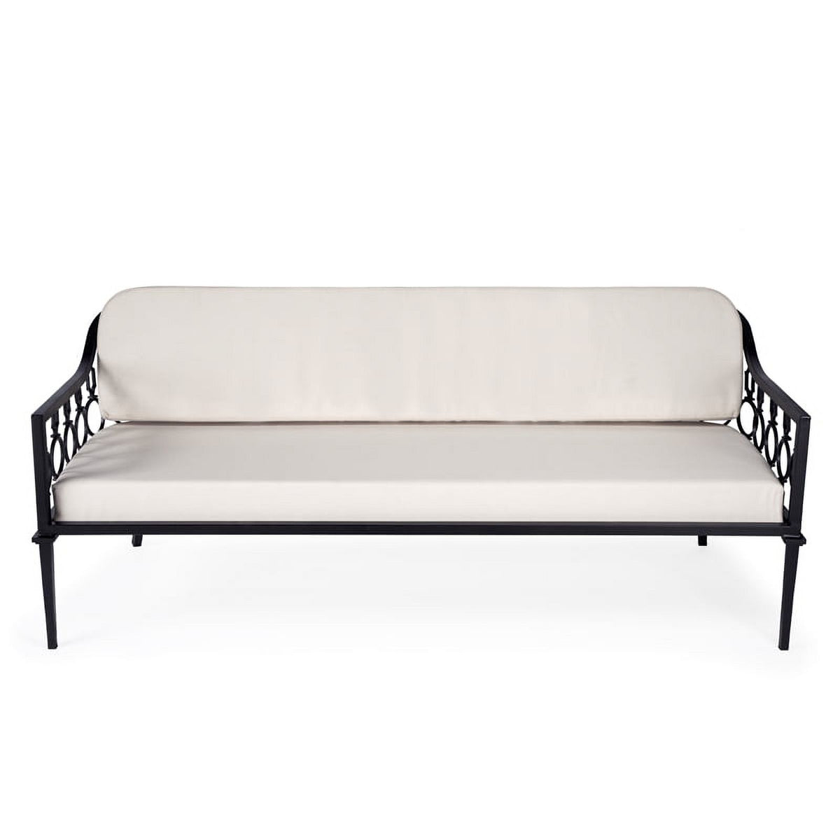 Black Iron Upholstered Outdoor Sofa H684513