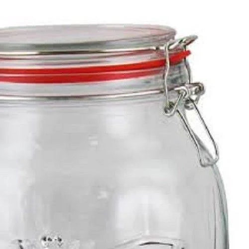 3 Piece Embossed Glass Preserving Storage Jar T20938