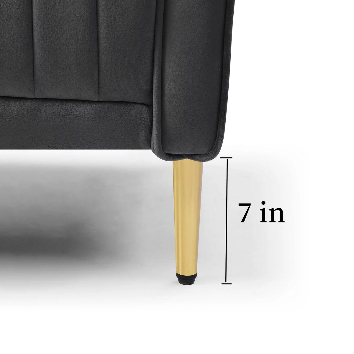 Black Velvet Loveseat I72389