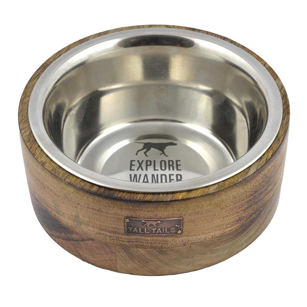 Wood Dog Bowl M604