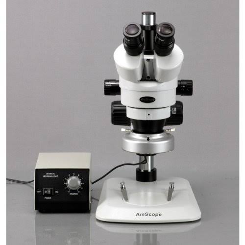 Trinocular Stereo Zoom Microscope, 7X-90X Magnification, 0.7x-4.5x Zoom Object L528