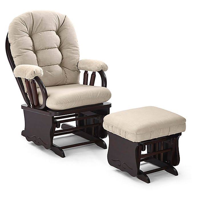 Linen Glider and Ottoman H8304