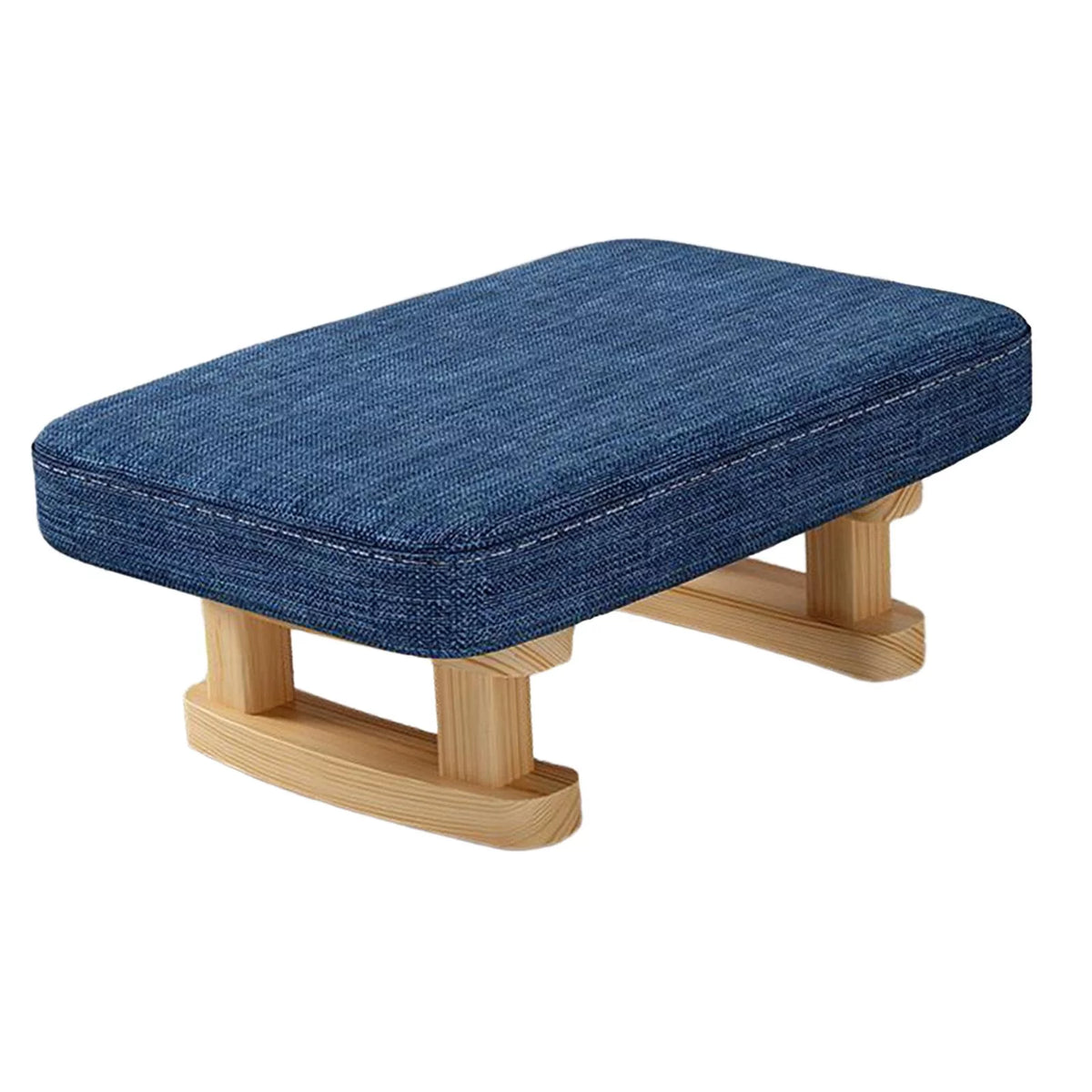 Blue Padded Small Ottoman Foot Rest J3365