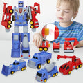 5-in-1 Construction Vehicles Transform Robot Kids Toys J33568