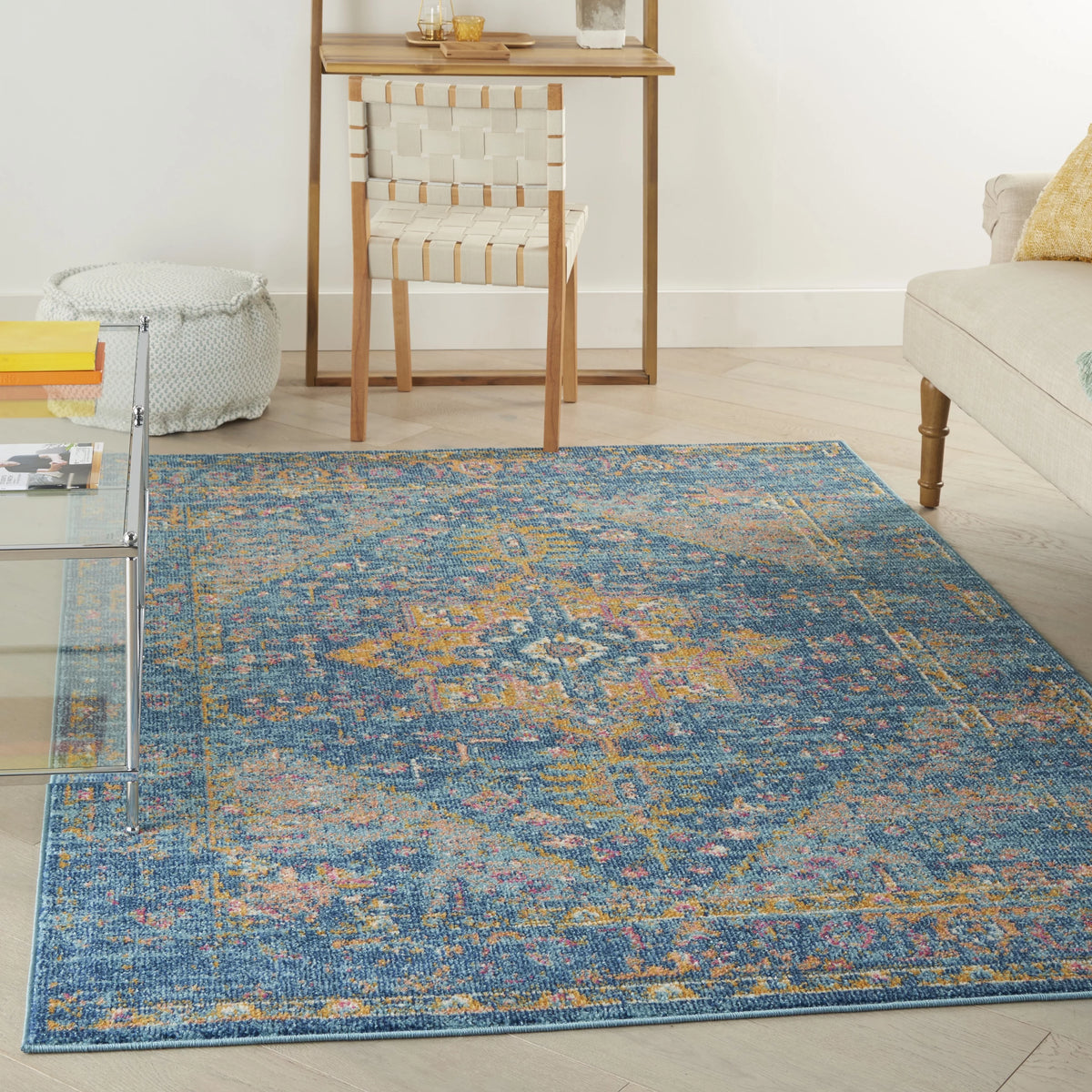Navy Blue 4' x 6' Area Rug M338