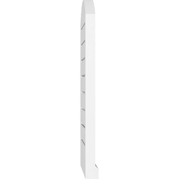 Arch Top Surface Mount PVC Gable Vent with Brickmould E7005