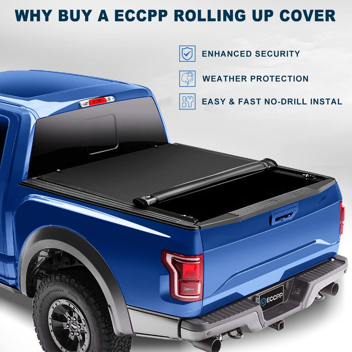6.5FT Roll Up Tonneau Truck Bed Cover U484678