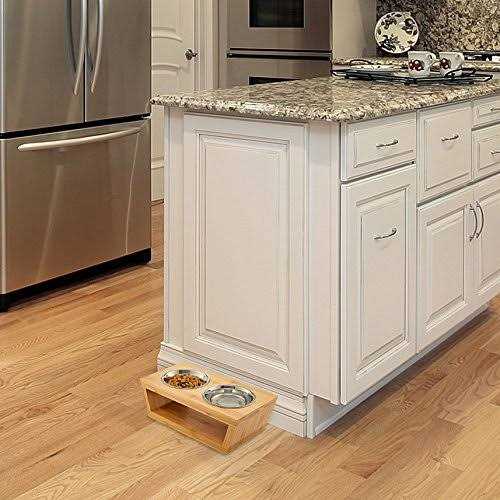 Elevated Dog Bowl Stand with 4 Stainless Steel Bowls F234