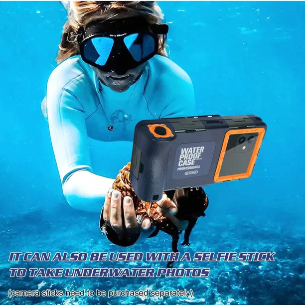 Waterproof Protective Case for Phones Up to 6.9 Inch with Lanyard A512