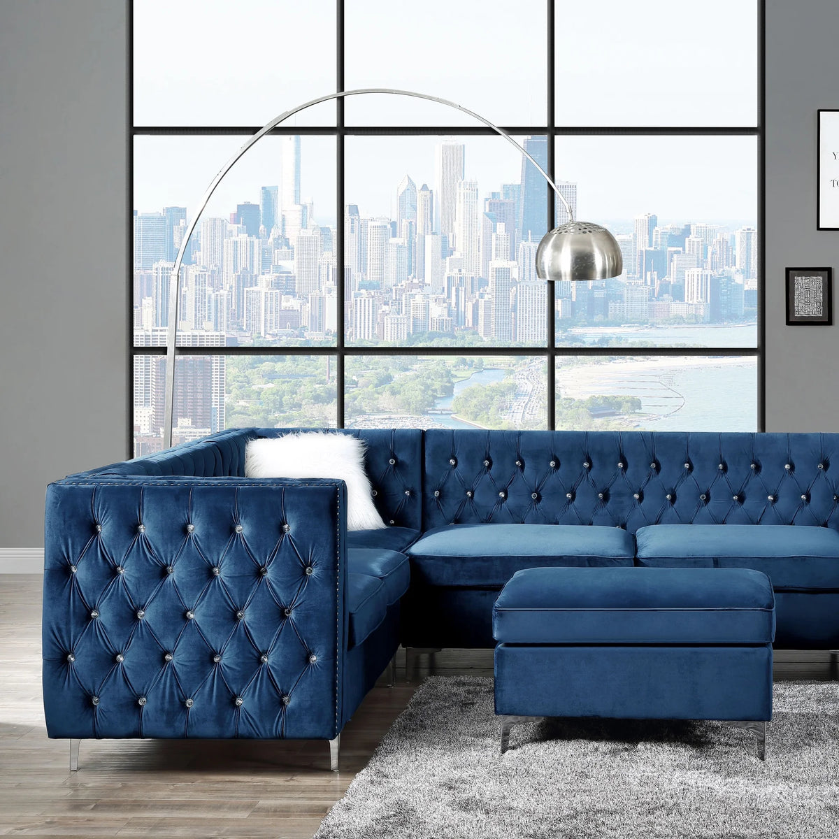 Blue Modular Wedge Upholstery D194