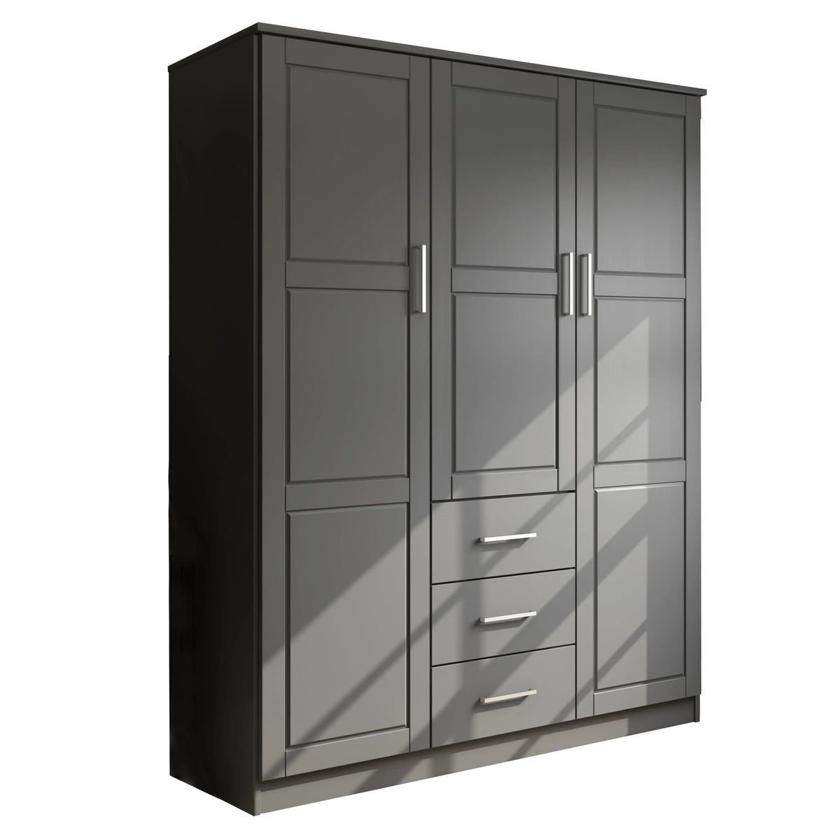100% Solid Wood 3-Door Wardrobe Armoire B446997