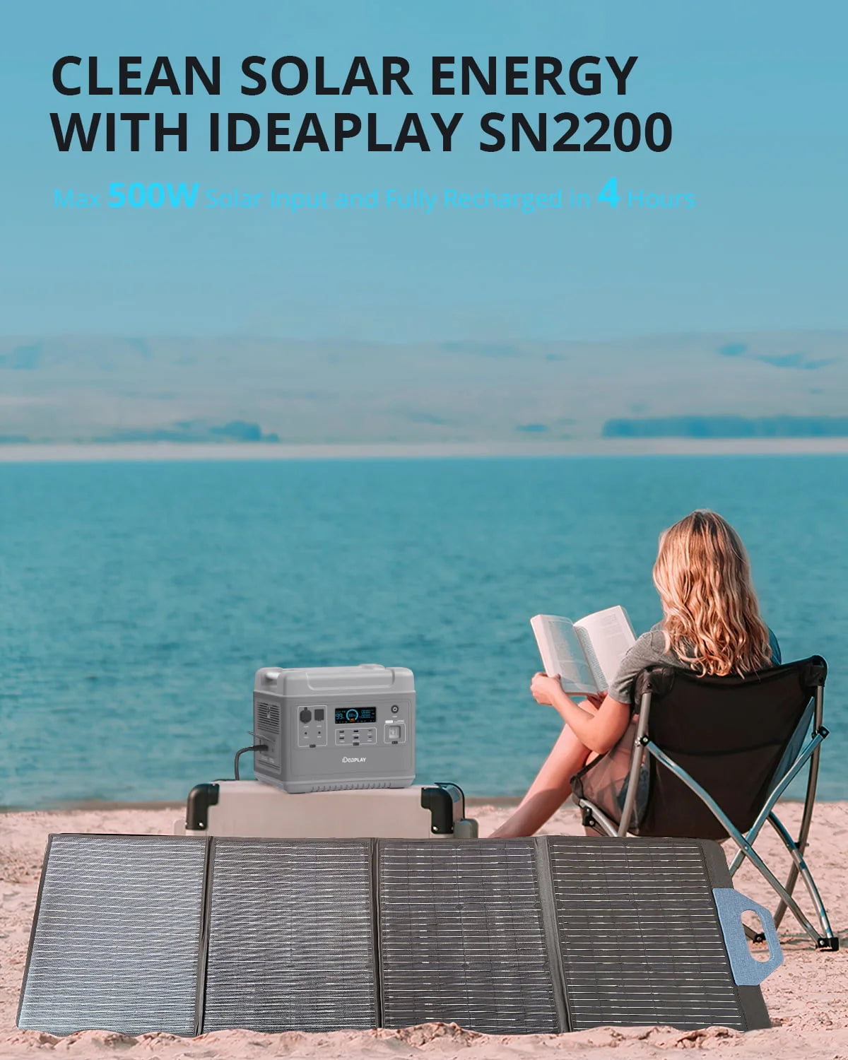 Portable Power Station 2000Wh LiFePO4 Solar Generator R743