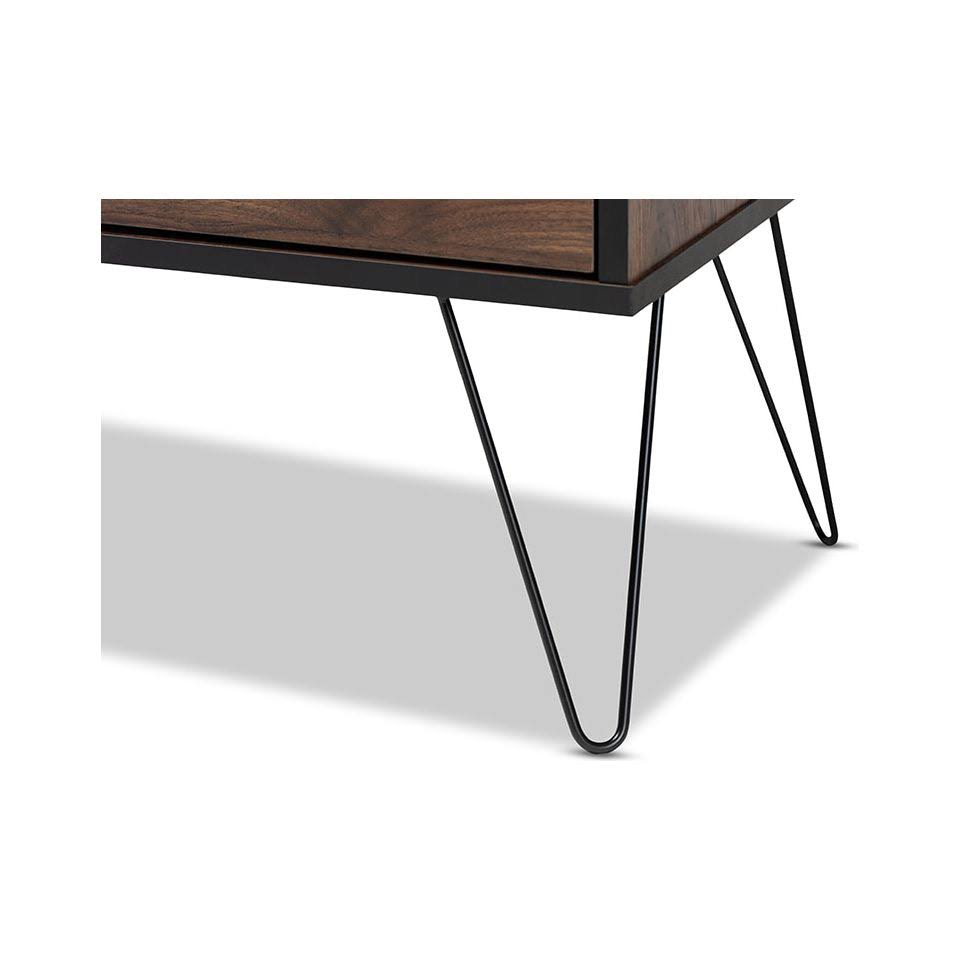 Walnut Brown 1-Drawer Wood Bookcase J810241