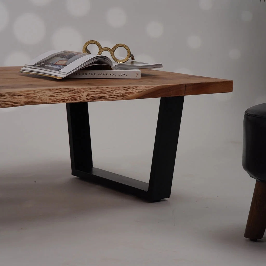 Acacia Wood & Iron Coffee Table X528778